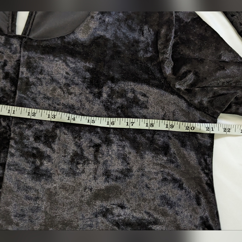 Lord & Taylor Context Black Velvet Shift Dress Large - Picture 7 of 9